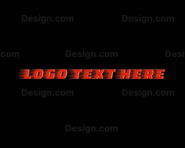 Orange Fast Courier Service Wordmark Logo