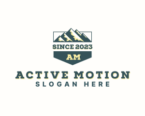 Hiking Mountain Summit logo design