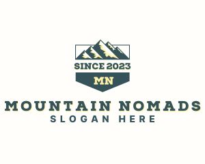 Hiking Mountain Summit logo design