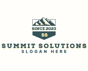 Hiking Mountain Summit logo design