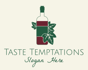 Organic Wine Bottle logo design