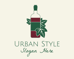 Organic Wine Bottle logo