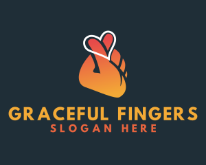 Finger Heart Charity logo design