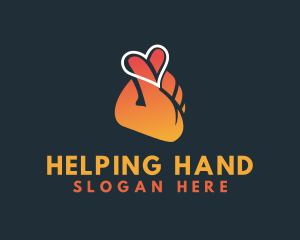 Finger Heart Charity logo design