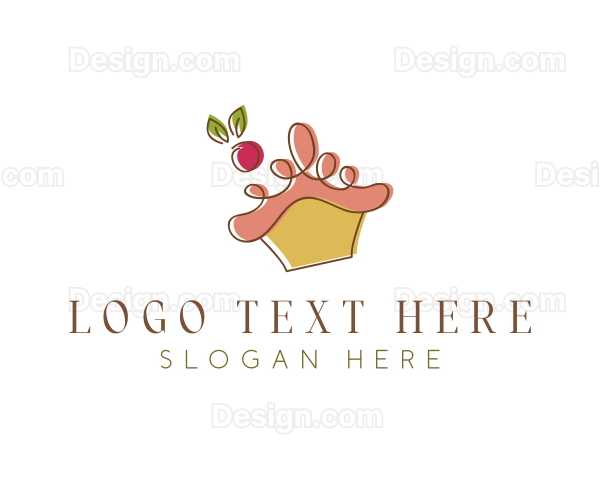 Sweet Cherry Cupcake Logo