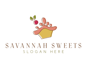 Sweet Cherry Cupcake logo design