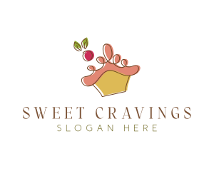 Sweet Cherry Cupcake logo design