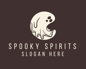 Scary Halloween Ghost logo design