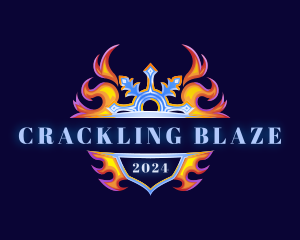 Blazing Fire Snowflake logo design