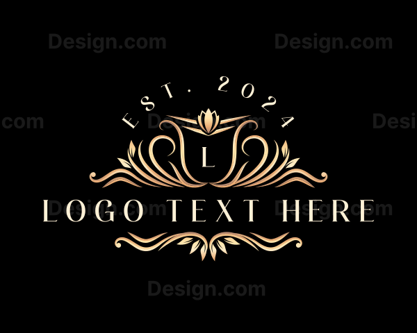 Decorative Floral Crest Logo