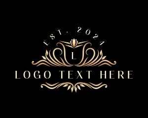 Decorative Floral Crest Logo