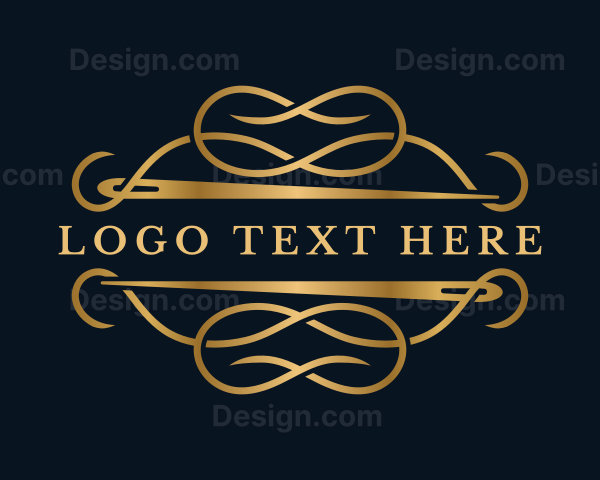 Luxury Sewing Needle Craft Logo