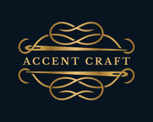 Luxury Sewing Needle Craft logo design