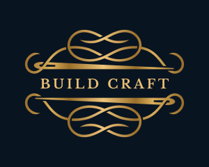 Luxury Sewing Needle Craft logo design