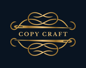 Luxury Sewing Needle Craft logo design