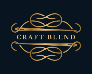 Luxury Sewing Needle Craft logo design