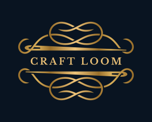 Luxury Sewing Needle Craft logo design