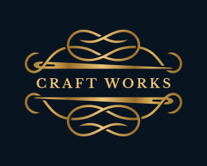 Luxury Sewing Needle Craft logo design