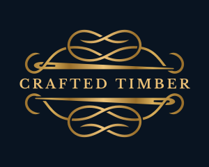 Luxury Sewing Needle Craft logo design