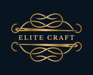 Luxury Sewing Needle Craft logo design