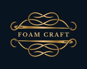 Luxury Sewing Needle Craft logo design