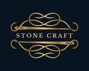 Luxury Sewing Needle Craft logo design