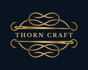 Luxury Sewing Needle Craft logo design