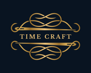 Luxury Sewing Needle Craft logo design