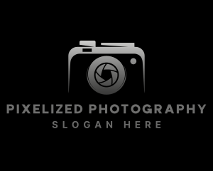 Camera Lens Shutter logo design