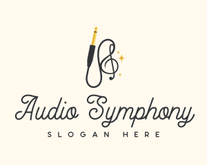 Audio Musical Note logo design