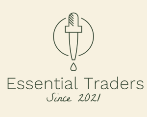 Essential Oil Dropper logo design