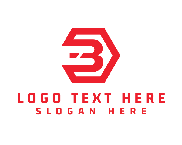 Red Hexagon logo example 3