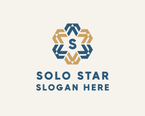 Geometric Decorative Star logo design