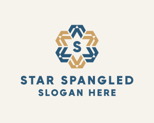 Geometric Decorative Star logo design