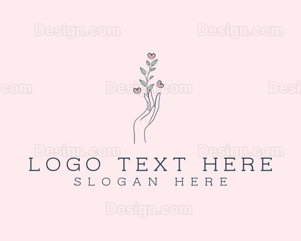 Florist Hand Leaf Logo