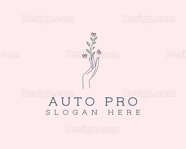 Florist Hand Leaf Logo