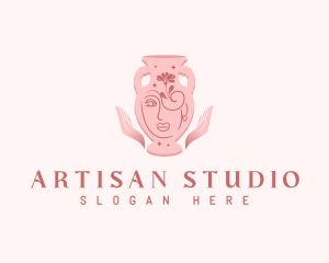 Elegant Pottery Vase logo design