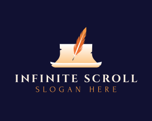 Scroll Writing Quill logo