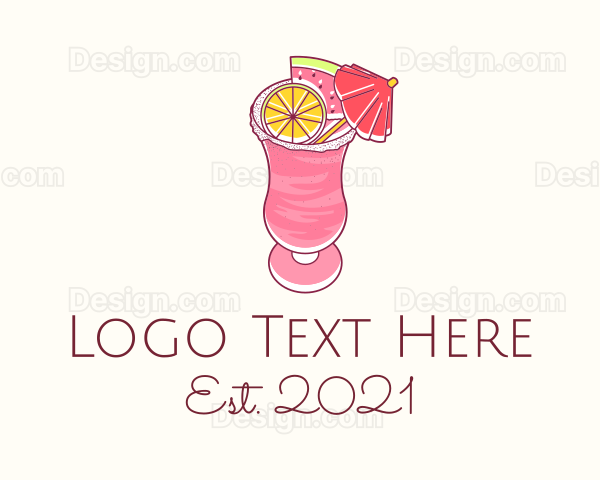 Slushy Fruit Drink Logo