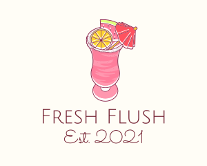 Slushy Fruit Drink logo design