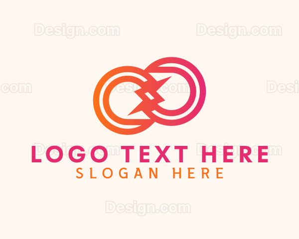 Creative Lightning Loop Logo