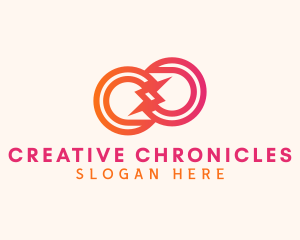 Creative Lightning Loop logo design