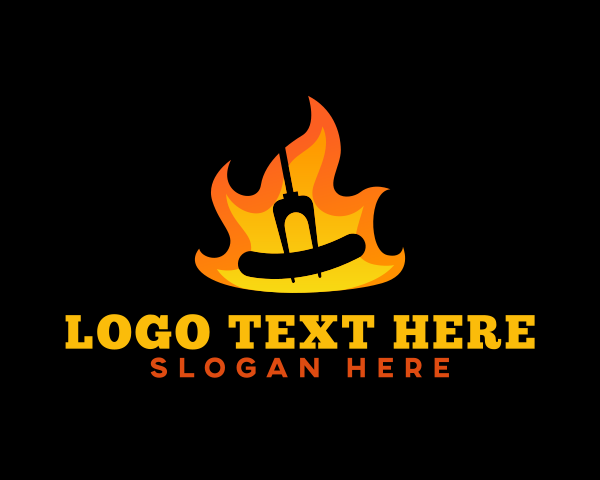 BBQ Flame Sausage logo