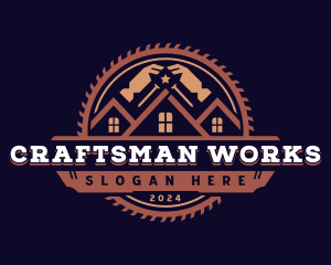 Roof Hammer Construction logo design