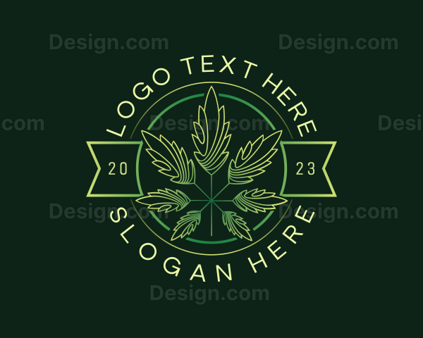 Organic Cannabis Leaf Logo