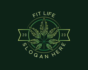 Organic Cannabis Leaf logo