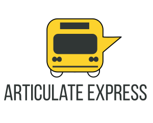 Bus Speech Bubble logo design