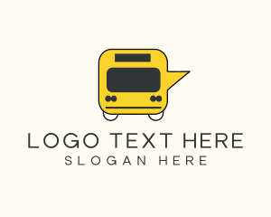 Bus Speech Bubble logo