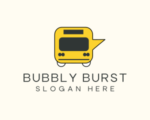 Bus Speech Bubble logo design