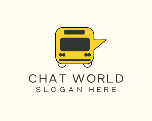 Bus Speech Bubble logo design